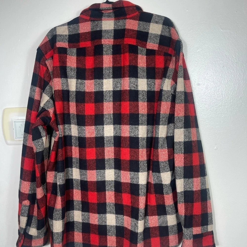 J.Crew BuffaloCheck woolblend button front XL Men’s cabincore camp shirt jacket